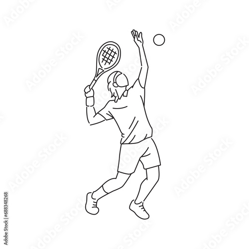 Tennis Player Sports Athlete Pose 1