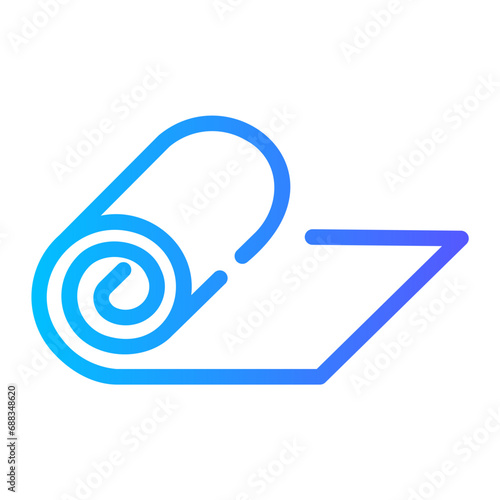 yoga mat Line Gradient Icon