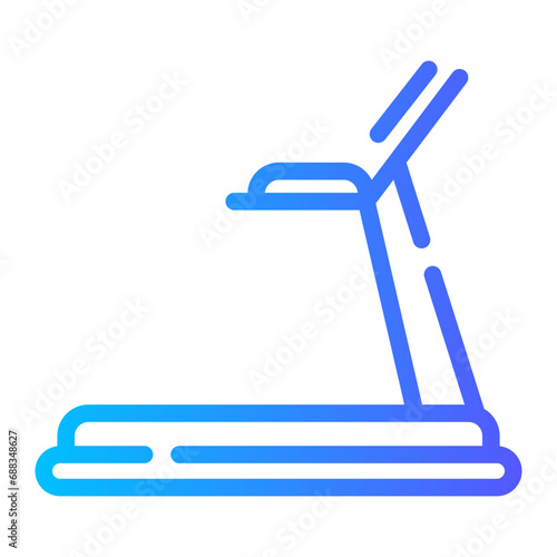 treadmill Line Gradient Icon