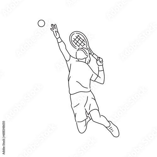 Tennis Player Sports Athlete Pose 6