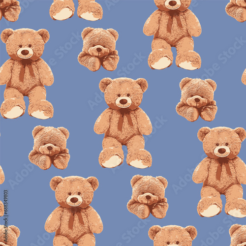 SEAMLES TEDDY BEAR PATTERN 102