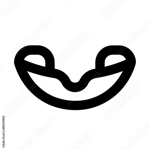 Mouth Guard Line UI Icons