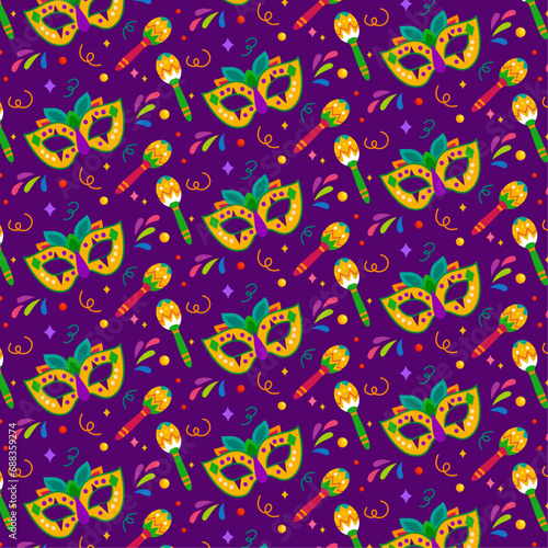 Mardi Gras Pattern Design (ID: 688359274)