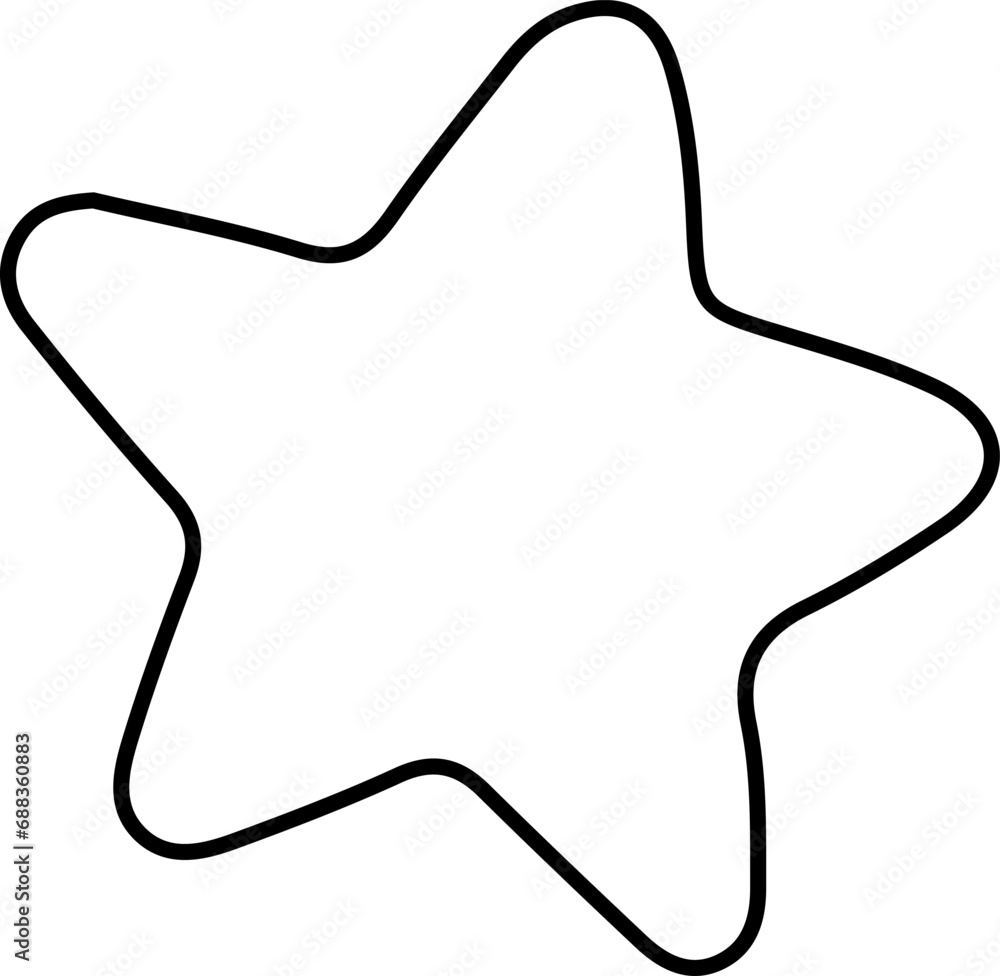 Fototapeta premium Abstract star shape vector illustration. Star outline design elements