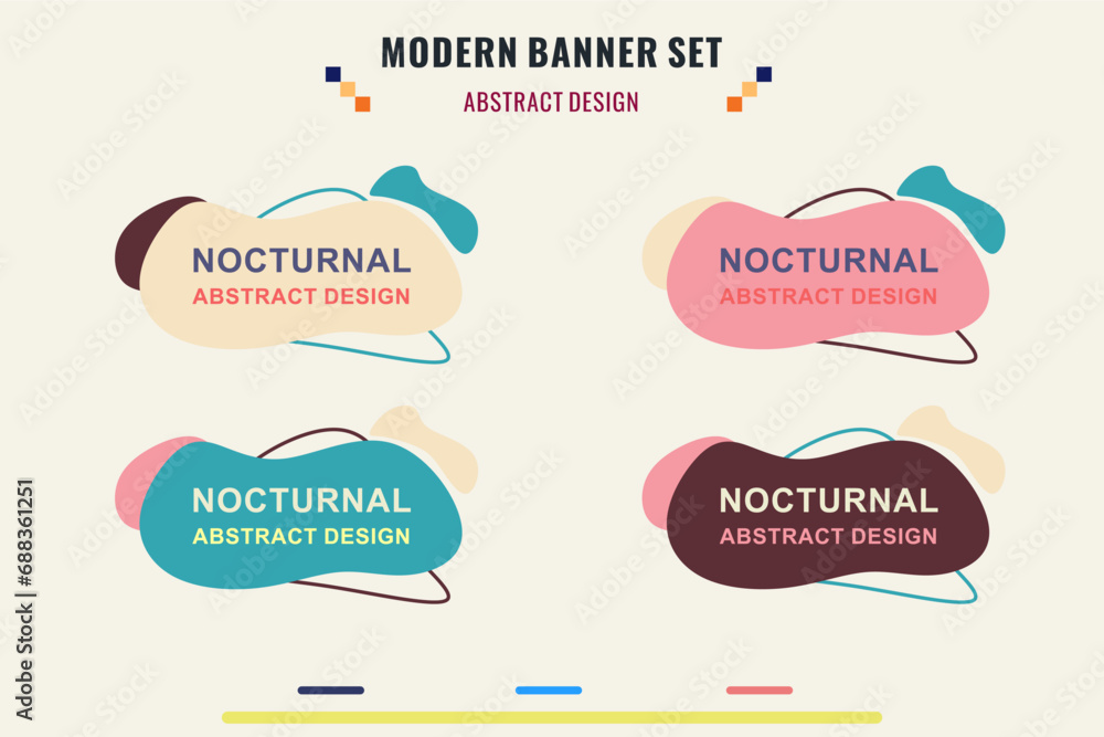 Modern title banner set, with different shapes and colors. Title box template, ready to use for print design and web design. Modern title banner set, with different shapes and colors. Title box template, ready to use for print design and web design.