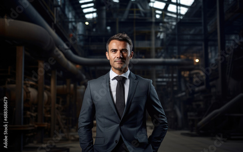 Businessman in a suit and a...