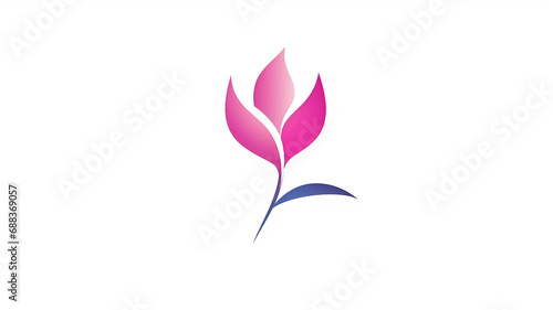 simple flower logo on a white background, a symbol of nature and beauty emblem © kichigin19