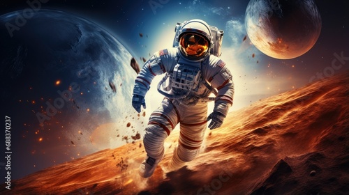 astronaut. Deep space science fiction fantasy image photo