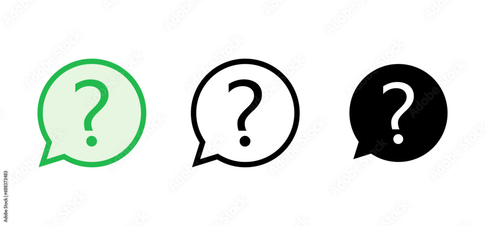 Question icon set. question mark icon vector. Question icon set. question mark icon vector.