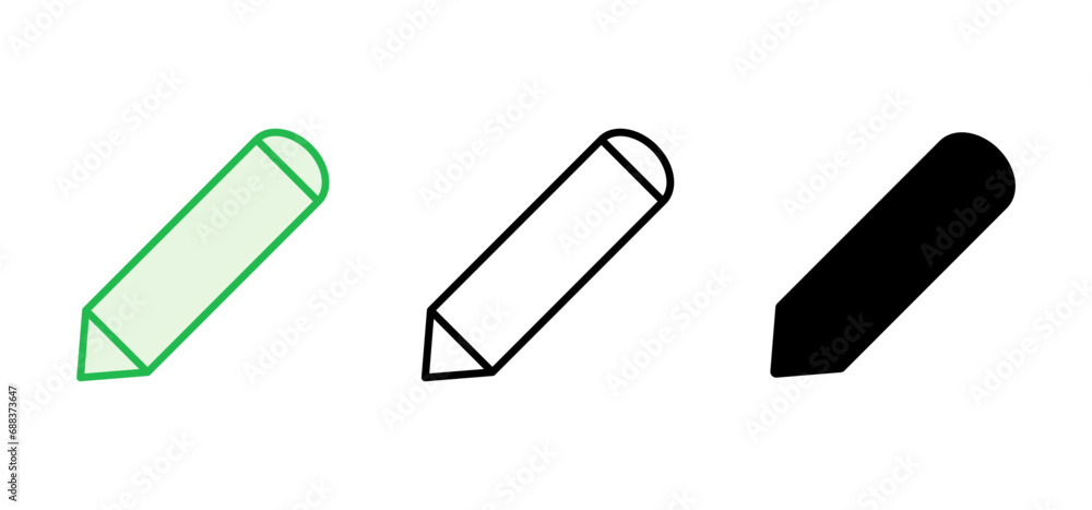 Pencil icon set. pen symbol. edit icon vector Pencil icon set. pen symbol. edit icon vector