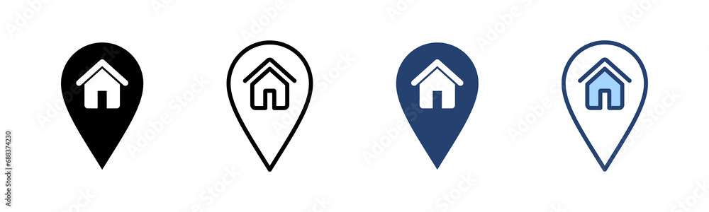 Address icon vector. home location sign and symbol. pinpoint Address icon vector. home location sign and symbol. pinpoint