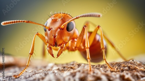 Close up of red imported fire ant Solenopsis invicta © lara