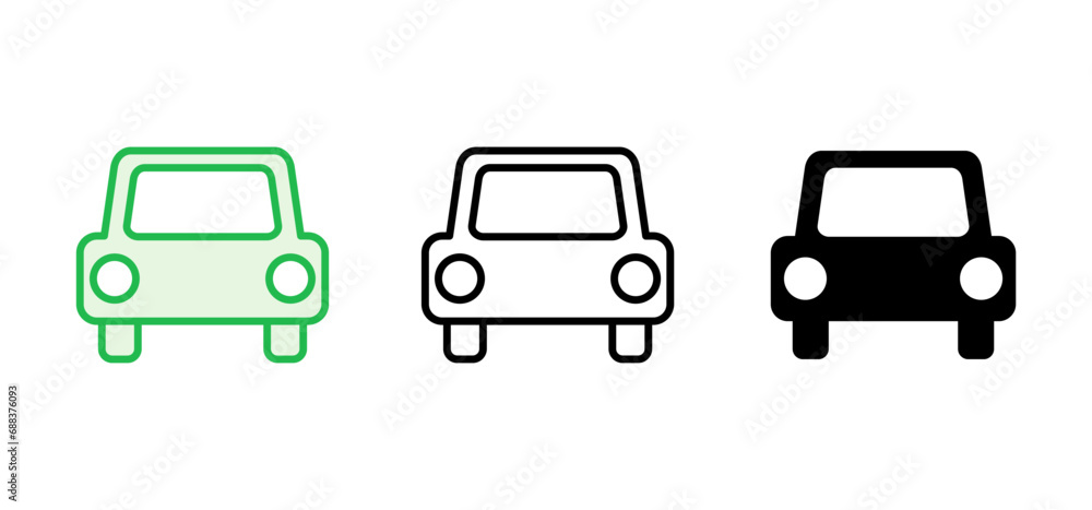 Car icon set. car vector icon. small sedan Car icon set. car vector icon. small sedan