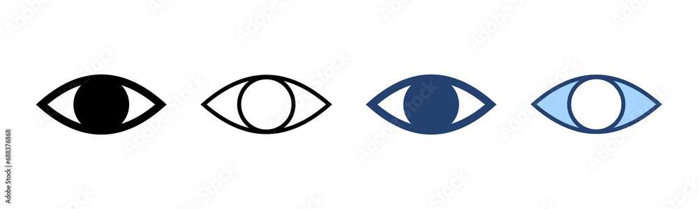 Fototapeta premium Eye icon vector. Eye sign and symbol. Look and Vision icon.