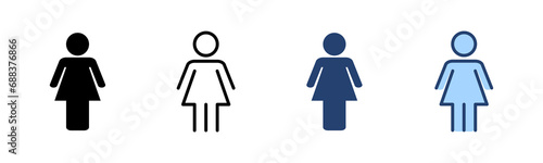 Female icon vector. woman sign and symbol
