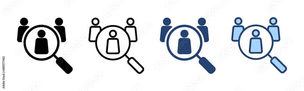 Hiring icon vector. Search job vacancy sign and symbol. Human resources concept. Recruitment Hiring icon vector. Search job vacancy sign and symbol. Human resources concept. Recruitment
