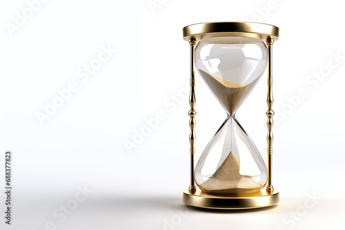 Hourglass isolated on white.