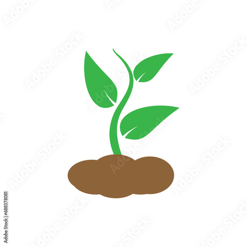 Sprout plant logo icon