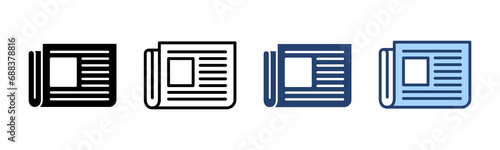 Newspaper icon vector. news paper sign and symbolign