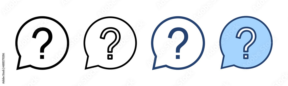 Question icon vector. question mark sign and symbol Question icon vector. question mark sign and symbol