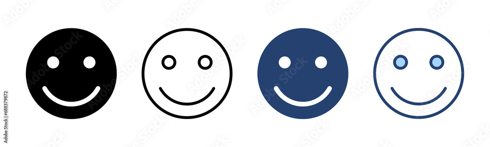 Fototapeta premium Smile icon vector. smile emoticon icon. feedback sign and symbol