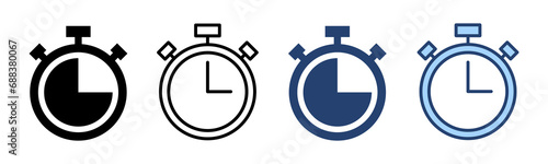 Stopwatch icon vector. Timer sign and symbol. Countdown icon. Period of time