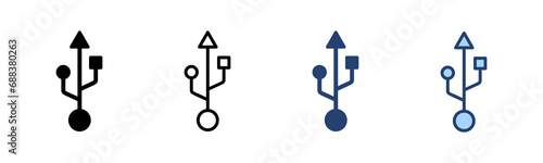 Usb icon vector. Flash disk sign and symbol. flash drive sign.