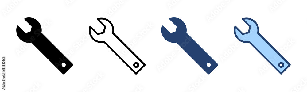 Wrench icon vector. repair icon. tools sign and symbol Wrench icon vector. repair icon. tools sign and symbol