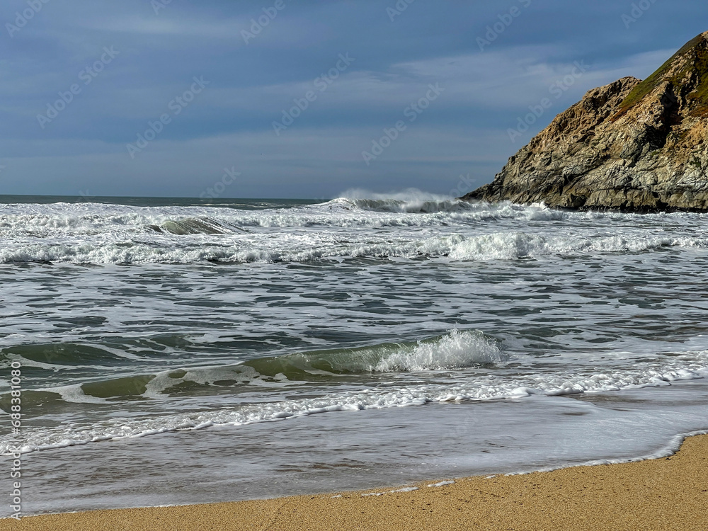 Waves on the beach. CA, USA