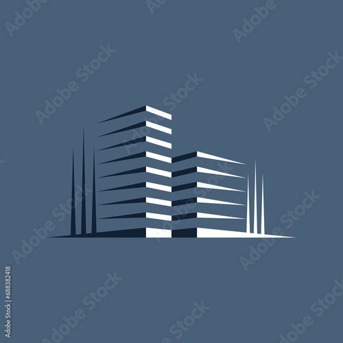 Logo sebuah gedung yang terlihat elegan dan simpel photo