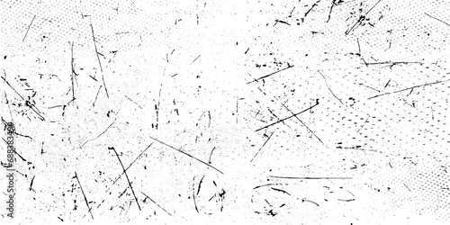 Subtle black grunge texture on white background. Grunge texture overlay with rough and fine grains isolated on white background. Vector illustration.