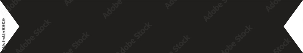 Black banner icon isolated on white background . Vector illustration