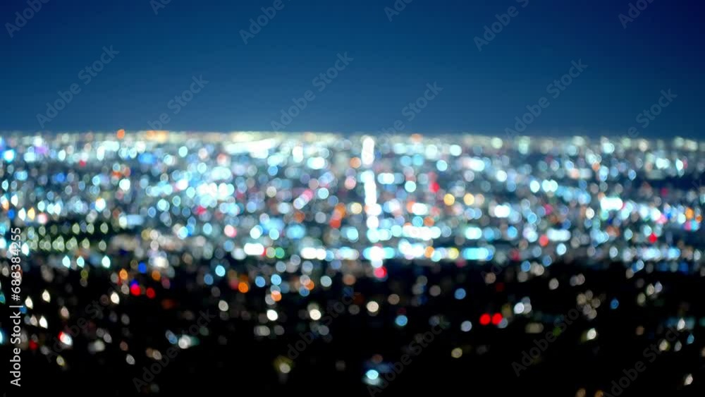 Blurred Los Angeles city lights background at night - travel photography Blurred Los Angeles city lights background at night - travel photography