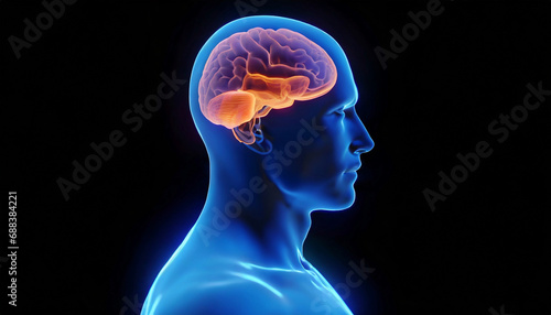 he Active Human Brain Inside a Man's Body. Generative AI