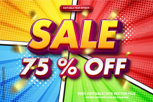 Super Sale Style Bold 3D Editable text Effect Style