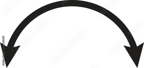 Dual semi circle arrow icon isolated on white background . Vector