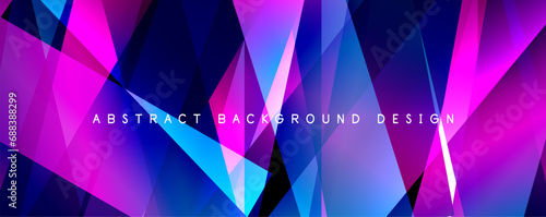 Breaking Glass Background, Kaleidoscope effect. Transparent Straight Lines. Dynamic Light Rays effect. Vector Illustration For Wallpaper, Banner, Background, Card, Book Illustration, landing page