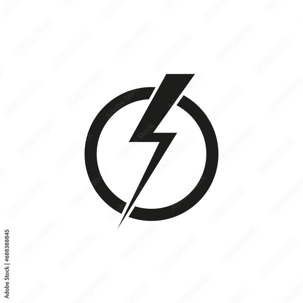 Lightning bolt icon. Electric power symbol. Vector illustration. EPS 10. Lightning bolt icon. Electric power symbol. Vector illustration. EPS 10.