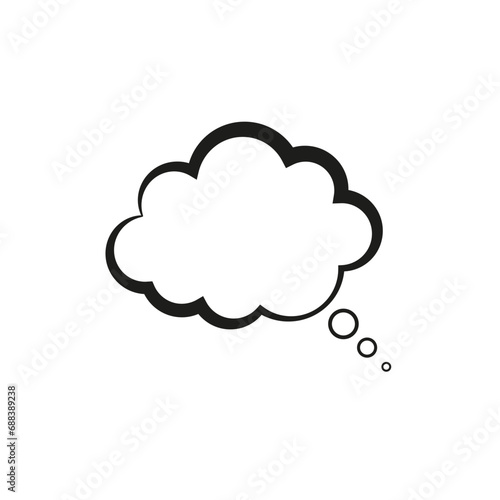 Trendy think bubble symbol. Vector illustration. EPS 10.