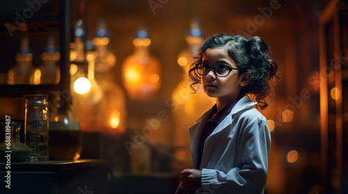 Little scientist from India - AI generated
