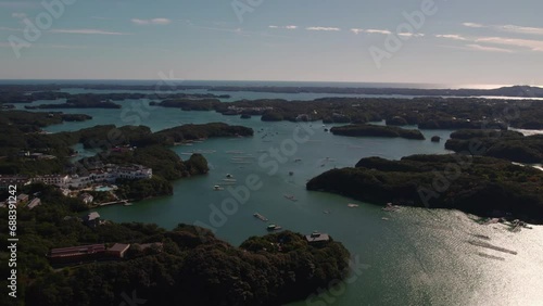 ドローンで空撮した伊勢志摩の川平湾（Aerial Iseshima 4K） photo