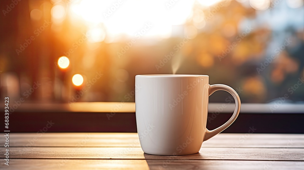 Obraz premium A Coffee on the table with a blurred background