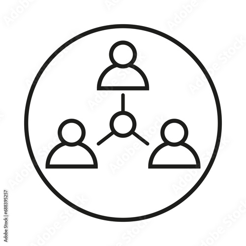 Networking people icon. Teamwork social network sign. Vector illustration. EPS 10.