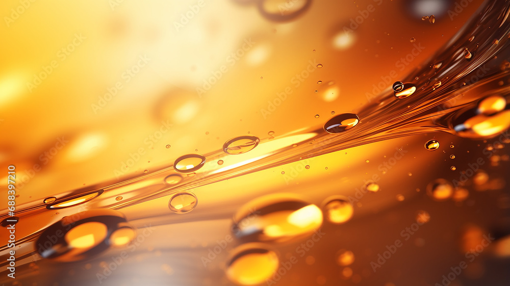 abstract background golden machine grease, lubrication amber ...