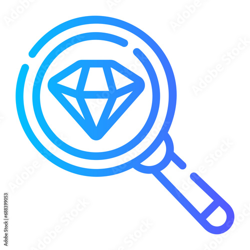 magnifying glass Line Gradient Icon