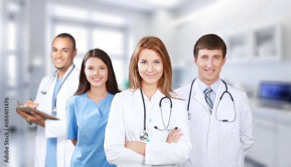 Smile hospital doctors team medical collaboration