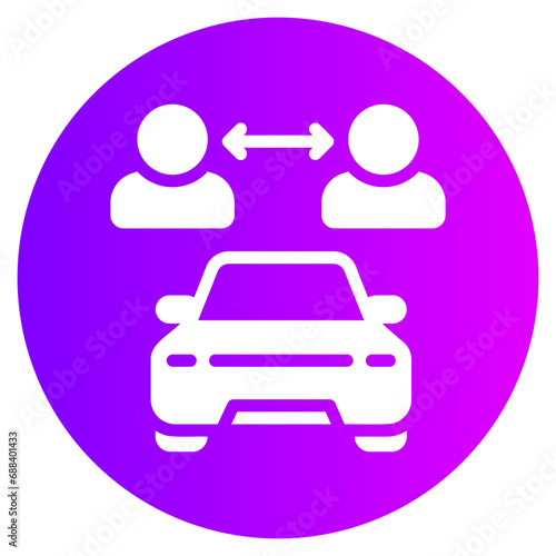 car sharing gradient icon