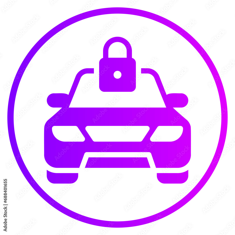 Obraz premium lock gradient icon