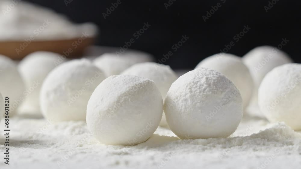raw sweet dumping or tangyuan.traditional Chinese food . raw sweet dumping or tangyuan.traditional Chinese food .
