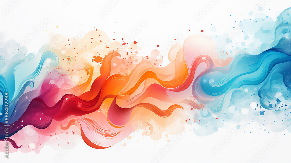 ink spots paint multicolored spectrum on a white background frame blank form ink spots paint multicolored spectrum on a white background frame blank form
